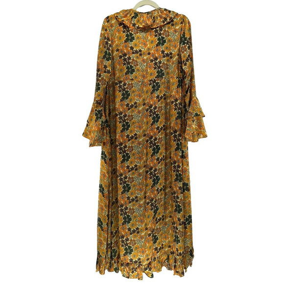 Floral Maxi Dress in Yellow and Green - Picture 4 of 9